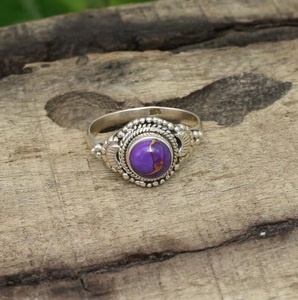 Anillo de Turquesa Púrpura para Mujer, Joyería Hecha a Mano, Plata de Ley 925, Anillo Elegante de Plata Sólida - Product Image 6