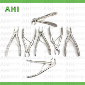Ensemble de forceps d'extraction dentaire pédiatrique AHI Professional, acier inoxydable, poignée ergonomique manuelle, chirurgie dentaire pour enfants - Product Image 3