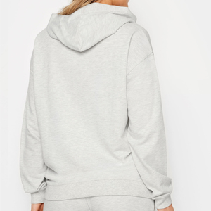 Sweat à capuche en molleton personnalisé brodé pour femme, style streetwear d'hiver, épaules tombantes, fournisseur direct d'usine, coupe oversize - Product Image 6