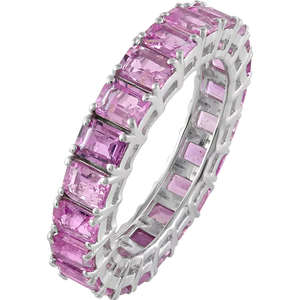 Anillo de Zafiro Rosa en Plata de Ley 92.5 KLSR-11197 - Product Image 1