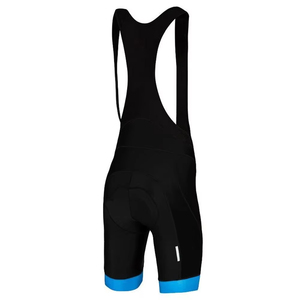 Cuissard de cyclisme pour homme noir avec bordure bleue, respirant, en Spandex et Nylon, vêtement de performance pour le vélo - Product Image 4