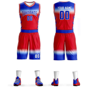 Personnalisation sur mesure, maillot de basket-ball en polyester 100% pas cher, respirant, antibactérien, séchage rapide, entraînement, grande taille - Product Image 1