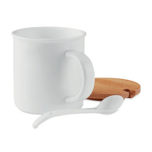 Tazza in ceramica porcellana 380ml con coperchio collezione Kenya - Product Image 4