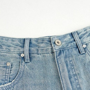Shorts en jean bleu clair pour homme, taille mi-haute, décontractés, pour l'été - Product Image 4