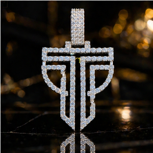 Hip Hop Jewelry Men's Iced Custom Letter Charm <b>Necklace</b> 925 <b>Silver</b> Gold Plated Moissanite <b>Initial</b> Nameplate Cartoon Logo Party - Product Image 5