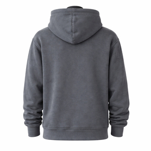 Sweat à capuche personnalisé en tissu brun uni |   Sweat-shirt à capuche en coton et polyester épais |   Sweat à capuche unisexe OEM ODM - Product Image 2