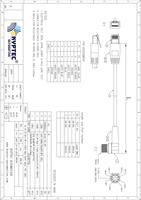 Câble de caméra industrielle RJ45 vers connecteur mâle M12 8 broches X-codé à angle droit pour systèmes de transmission de données haute vitesse