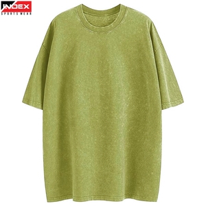 Camiseta de Última Moda con Lavado Ácido, Marca Privada, Algodón, Estilo Urbano Holgado, Vintage, para Hombre y Mujer - Product Image 1
