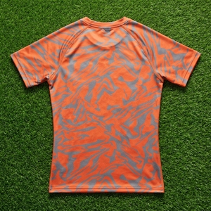 <b>Men</b> Long Sleeve Compression Shirt Orange Gray Graphic Gym Fitness Running Training Sportswear Performance <b>Base</b> <b>Layer</b> - Product Image 6
