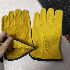 ถุงมือหนังวัวออกแบบพิเศษสำหรับงานอุตสาหกรรมก่อสร้าง ถุงมือหนังเชื่อมแบบสองชั้นเพื่อความปลอดภัย - Product Image 2