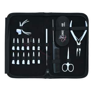 Kit d'outils pour extensions de cheveux blancs avec pince à micro-anneaux, outil d'enfilage à boucle, ciseaux miniatures en acier inoxydable et pinces à doigts - Product Image 6