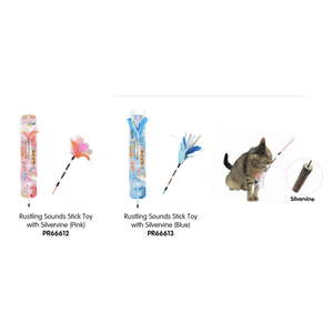 ของเล่นแมว Petz Route - ของเล่นไม้เสียงกรอบแกรบพร้อมซิลเวอร์ไวน์ (สีชมพู) - Product Image 1