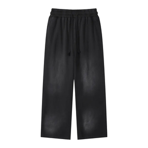 กางเกงสเวตเตอร์ผู้ชายผู้หญิงเอวยางยืดมีเชือกรูดขาตรง - Product Image 1