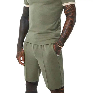 Men's Olive Green Crew Neck <b>T</b>-<b>Shirt</b> Short Sleeve Solid Color Casual Lightweight Cotton Regular Fit Summer Wear - Product Image 3