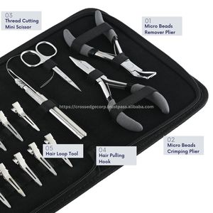 Kit Completo de Herramientas para Extensiones de Cabello, Anillos Micro, Alicates Aplicadores, Cuentas para Anillos Micro, Alicates para Abrir y Cerrar, Clips de Sección y Gancho - Product Image 3