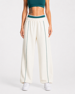 Custom Logo Women's Pearl <b>White</b> Contrastline Sweatpants Oversized Casual Women's Fleece Baggy <b>Joggers</b> Premium Quality Trouser - Product Image 5