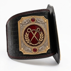 Cinturón de Campeonato Personalizado, Cinturón de Premio con Placas Metálicas Premium, Diseño Decorativo, Correa Ajustable, Trofeo para Competencia Deportiva, OEM - Product Image 3