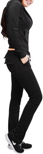 Conjunto Deportivo de 2 Piezas Personalizado para Mujer, Chaqueta Corta con Capucha y Pantalones de Terciopelo Ligero, Bordado Sólido, para Invierno - Product Image 4
