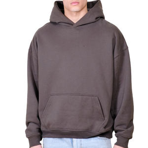 Sweat à capuche pull-over pour homme, uni minimaliste, style streetwear, coupe oversize, en polaire douce, décontracté, pour un confort quotidien - Product Image 3