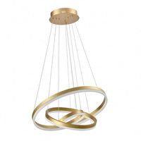 Lustre suspendu LED noir à 3 anneaux, design moderne multi-cercles, pour salle à manger, salon, villa, hôtel, décoration intérieure