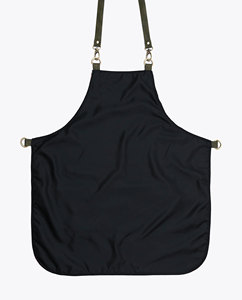 Delantal de poliéster negro retro sin mangas, lavable, con estampado de tijeras, para uso en el hogar, cocina, peluquería y barbería - Product Image 6