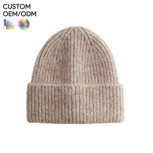 <b>Mens</b> ribbed beanie <b>hat</b> cotton soft <b>knit</b> winter style custom logo OEM ODM support <b>for</b> private label brands - Product Image 4
