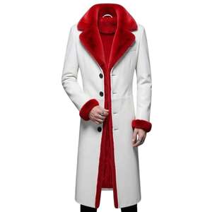 Abrigo Largo de Piel de Vacuno de Alta Calidad para Hombre, Modelo 2026, en Blanco y Rojo, de Kabro Sports - Product Image 2