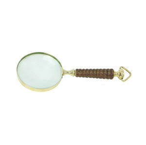 Loupe de lecture portative de style antique avec élégant manche en nacre noire et blanche, accessoire de bureau parfait - Product Image 2