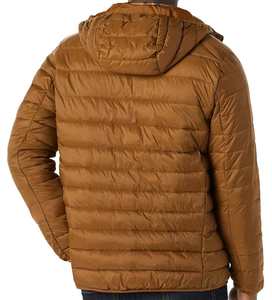 Veste matelassée pour homme, style nouveau, coupe-vent, couleur marron, avec capuche, manches longues, décontractée, pour tous les jours, pour l'extérieur. - Product Image 6