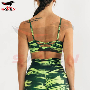 Ropa de Yoga con Estampado por Sublimación, Bra Deportivo Personalizado para Gimnasio, Top Corto sin Espalda para Mujer, Bra Deportivo Transpirable de Color Sólido - Product Image 4