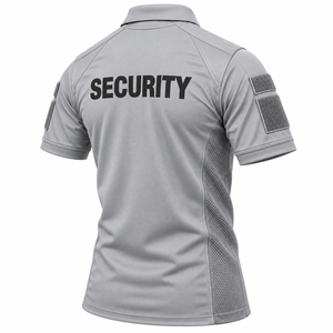Polo de sécurité personnalisé pour homme, avec empiècements latéraux en maille respirante, uniforme de travail, couleur unie, polo de sécurité personnalisé pour homme - Product Image 6