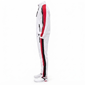 Conjunto Deportivo de Chaqueta y Pantalones Cortavientos para Hombre, Chaqueta Deportiva de Alto Rendimiento, Resistente al Viento, Tejido de Poliéster Ecológico de Secado Rápido - Product Image 3