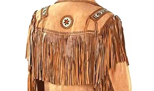 Most Sought-After <b>Men's</b> Cow Suede <b>Leather</b> <b>Jacket</b> Fringe Long Sleeve Zipper Closure Front Logo Position Winter Eco-Friendly - Product Image 4