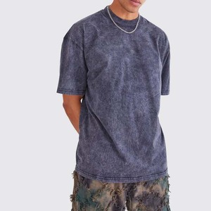 Men's Vintage Oversized <b>Tie</b>-Dye Cotton T-Shirt Short Sleeve O-Neck Casual Customized Pattern Jersey <b>Knit</b> Silk Screen Printed - Product Image 6