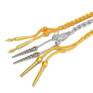 Aiguillette de Alambre Metálico Azul Cielo de Moda, Banda Personalizada con Dos Borlas, Cordón para Vestido Ceremonial, Aiguilletes 2026 con OEM - Product Image 4