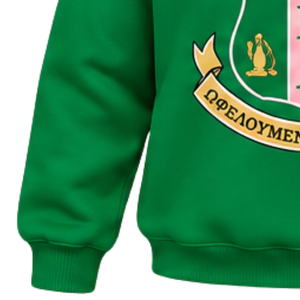 Sudadera de Moda con Cuello Alto Verde para Mujer, Personalizada con Estampado de Letras Rosas, Manga Larga, Cómoda, Informal, para Graduadas - Product Image 3