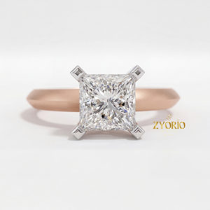 จี้เพชรทรงปรินเซสคัท 1.72 กะรัต เพชรเลี้ยงในห้องปฏิบัติการ หรูหรา พร้อมสร้อยคอทอง 14K 18K รับรองโดย IGI สร้อยคอเพชรเม็ดเดี่ยวสำหรับผู้หญิง - Product Image 5