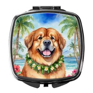 Tibetan Mastiff Luau Compact <b>Travel</b> <b>Makeup</b> <b>Mirror</b> Portable Folding Handheld Decorative <b>Mirror</b> for Women Girls Pocket Size Gift - Product Image 1