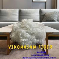 Fibre de polyester conjuguée creuse Vikohasan GRS 3D blanche 15D du fabricant, matériau de rembourrage de canapé siliconé à bas prix