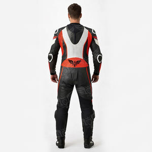 Traje de Cuero Personalizado para Motociclismo de Carreras, Traje de Motociclista de Una Pieza con Protección CE, Equipo de Protección para Motociclistas, Traje de Carreras en Pista - Product Image 4