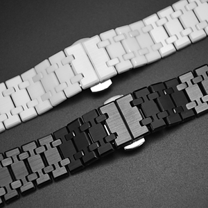 <span class=keywords><strong>Cinturino</strong></span> per Orologio in Ceramica di Alta Qualità, Opzioni Bianco e <span class=keywords><strong>Nero</strong></span>, Sensazione Piacevole al Tatto, <span class=keywords><strong>Cinturino</strong></span> in Porcellana dal Design Distintivo - Product Image 2