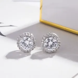 Clásicos Pendientes de Diamantes Naturales con Corte Brillante Chapados en Oro Rosa AMBER JEWELS T-2874, Certificados por IGI, Joyería de Lujo para Bodas de Mujer - Product Image 2
