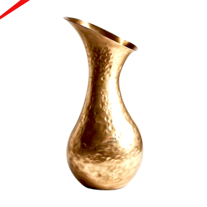 Vintage Look Handcrafted Metal Floor <b>Vase</b> <b>Gold</b> Hammered Finish with Modern Design Tabletop Flower <b>Vase</b> - Product Image 2
