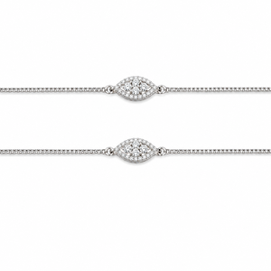 Pulsera de Plata de Ley 925 con Ojo para Mujer, Zirconia Cúbica de Alto Brillo, Amuleto Minimalista de Protección, Uso Diario y Fiesta - Product Image 3