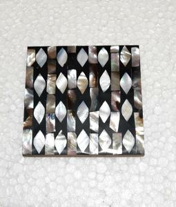 Sous-verre artisanal en nacre, finition polie, forme carrée, pour maisons, hôtels, restaurants, sous-verre décoratif de luxe pour table - Product Image 5