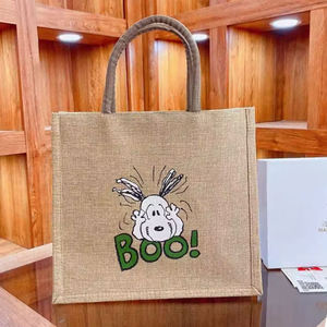 Sac de shopping en jute personnalisé avec logo et design imprimé pour cadeaux d'entreprise - Product Image 5