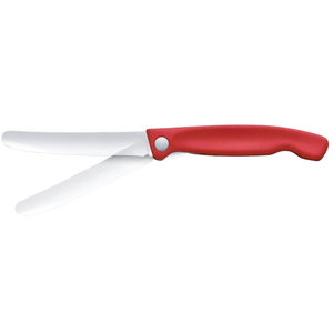 Couteaux à étaler pliants à manche rouge, lame lisse en acier inoxydable, couteaux de cuisine portables pour beurre, fromage, gâteau, pâtisserie et aliments - Product Image 4