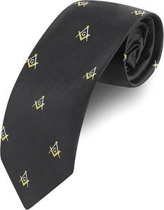 Cravate maçonnique de luxe en tissu polyester écologique, nouveau design, personnalisable, haute qualité - Product Image 2