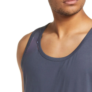 Camiseta sin mangas de algodón para hombre, chaleco muscular liso, diseño de cuello redondo, transpirable, de secado rápido, estilo urbano, ropa de gimnasio - Product Image 5