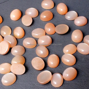 AAA Grado 3x5mm Natural Peach Moonstone Cabujones ovalados Piedra preciosa suelta a granel Precio de fábrica mayorista de fabricante regular - Product Image 1